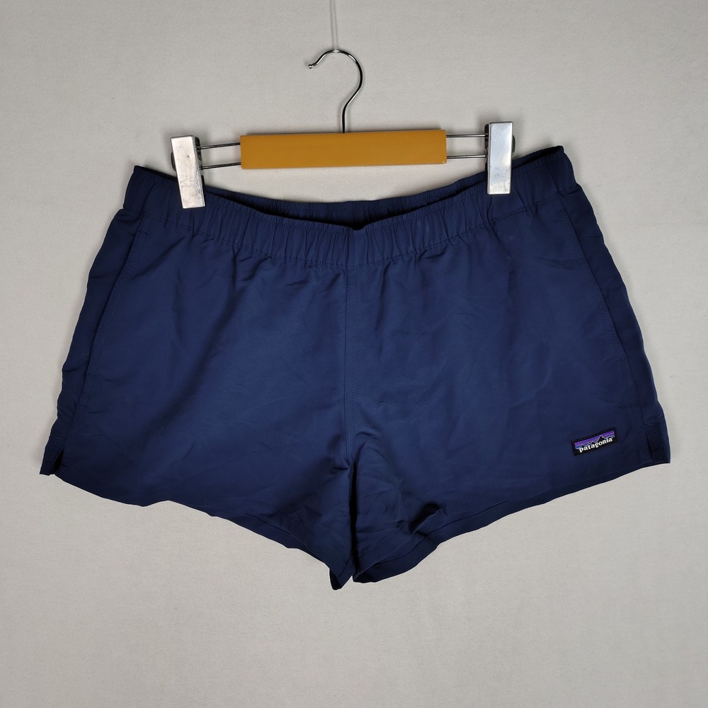 Patagonia Baggies Shorts Womens Medium Navy Blue Recycled Nylon 5 Inch Inseam